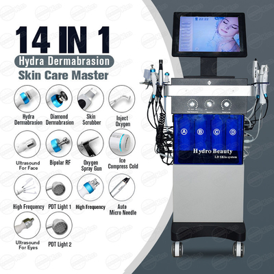 14 dans 1 machine faciale de l'oxygène sans contact, Diamond Dermabrasion Machine