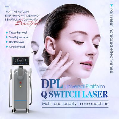 2 en 1 machine de beauté de la peau système DPL multifonctionnel et Nd Yag Laser Handpiece